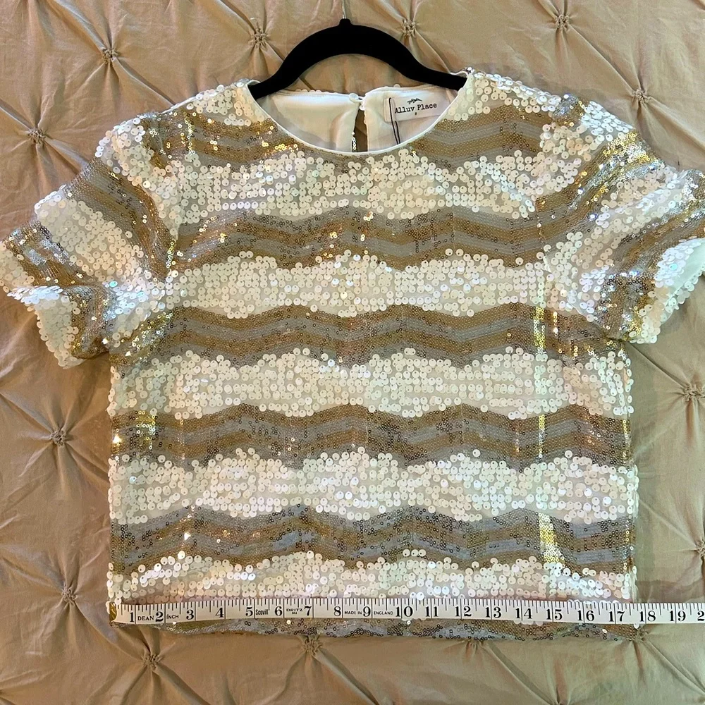 ✨HP✨ Cropped Sequin Top - Picture 4 of 11